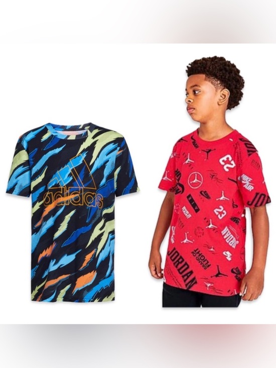 Jordan Other - Lot of 2x [Jordan] & [adidas] Short-Sleeved Graphic T-Shirts Youth Sz Large/XL